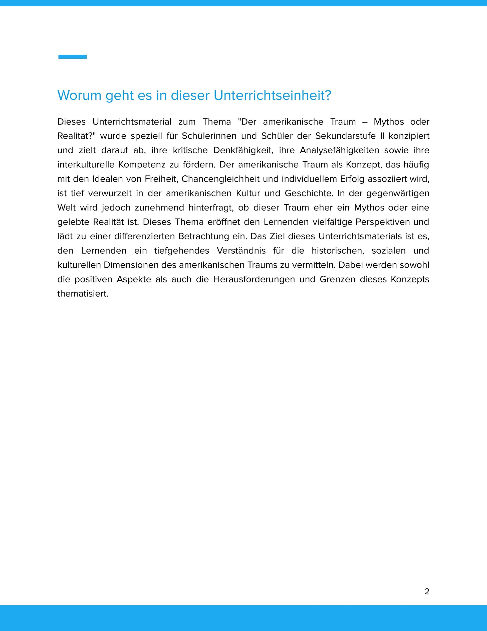 Der amerikanische Traum – Mythos oder Realität? | Kritisch analysieren im Unterricht