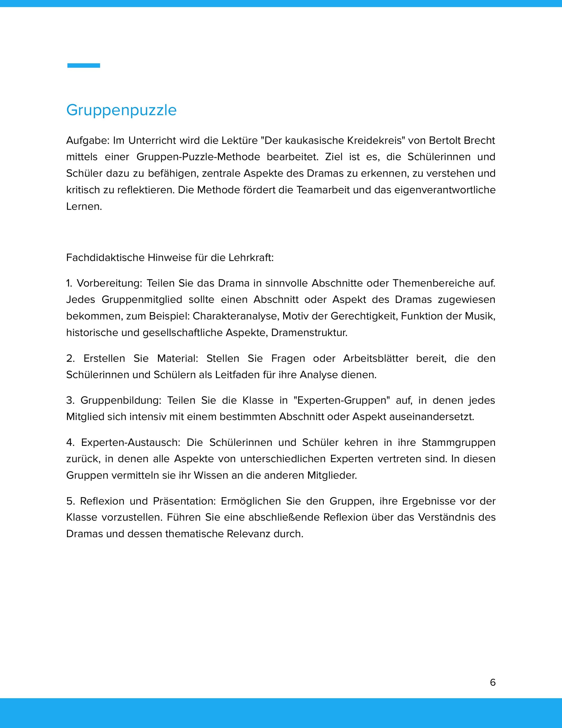 Der kaukasische Kreidekreis – Brechts episches Theater verstehen und interpretieren