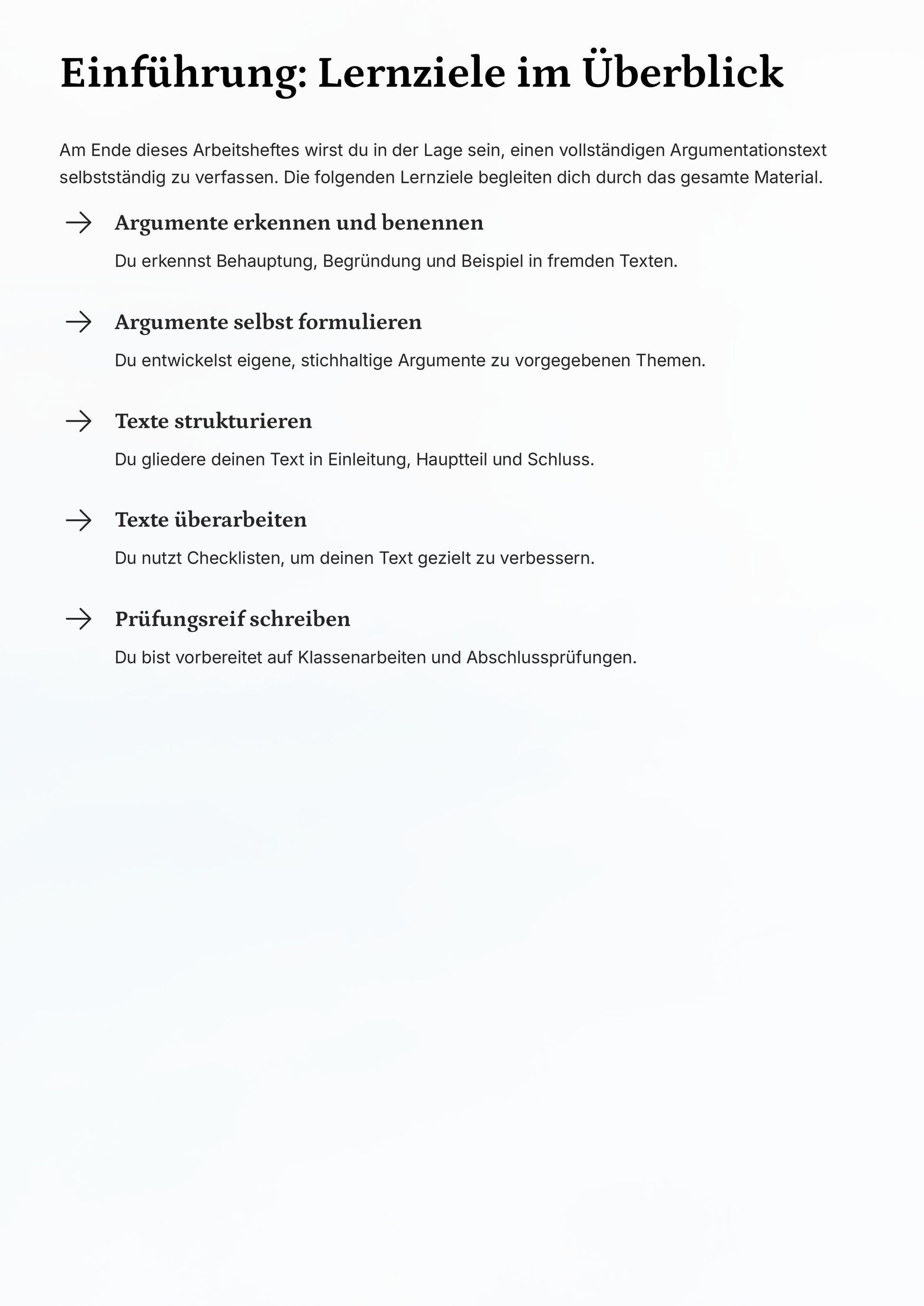 Argumentieren lernen – strukturiert, überzeugend und abiturrelevant