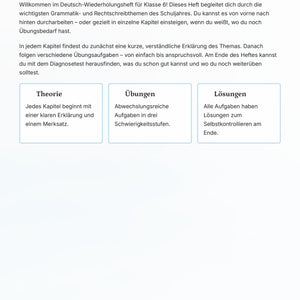 Deutsch Klasse 6 komplett wiederholen – Grammatik, Satzglieder & Rechtschreibung sicher beherrschen
