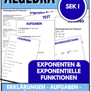 Exponenten und exponentielle Funktionen – Algebra Unterrichtsmaterial SEK I