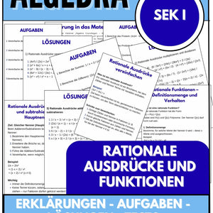 Rationale Ausdrücke und Funktionen – Algebra SEK I