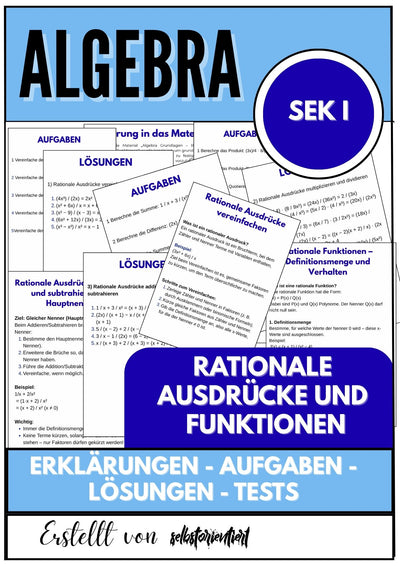 Rationale Ausdrücke und Funktionen – Algebra SEK I