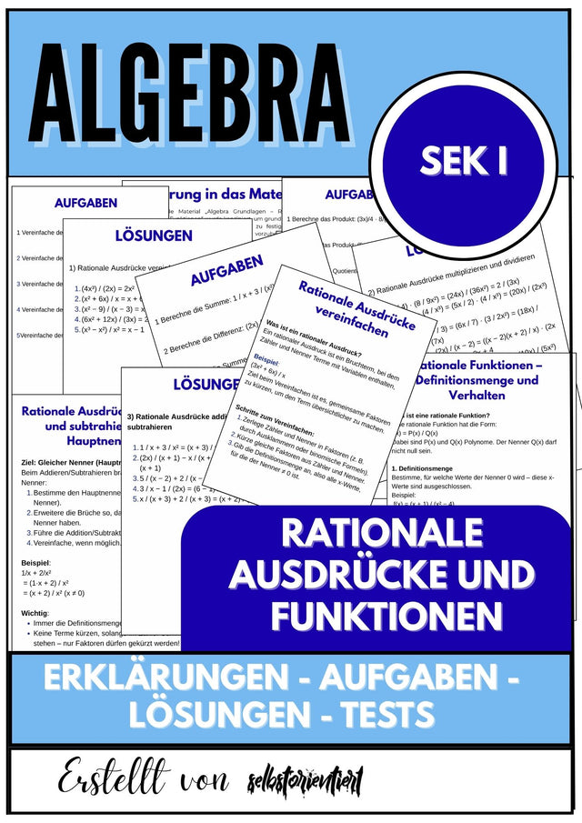 Rationale Ausdrücke und Funktionen – Algebra SEK I