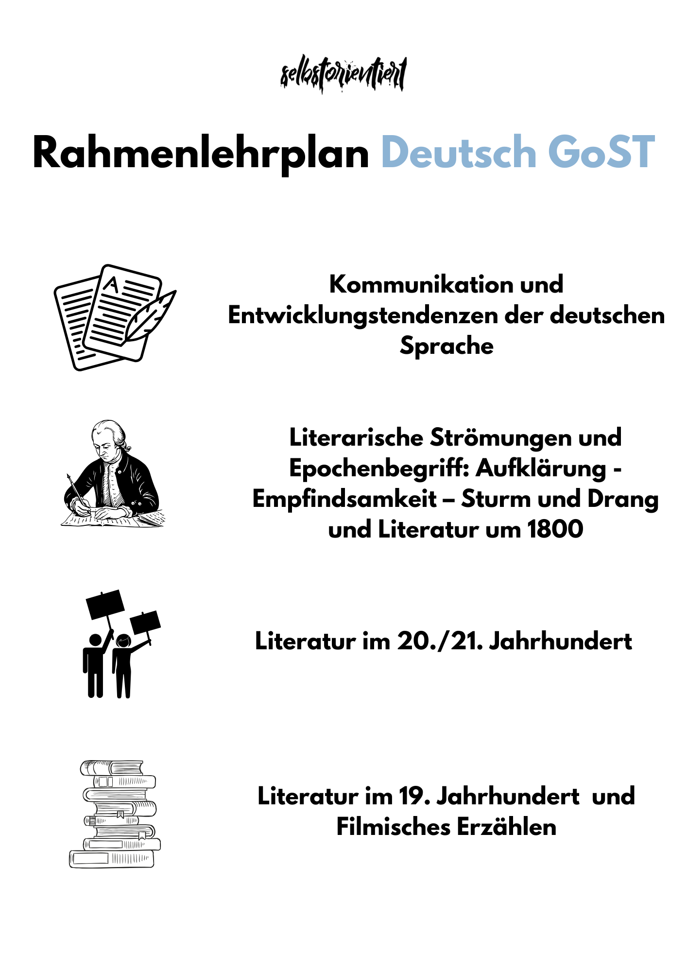 Rahmenlehrplan im Fach Deutsch - Brandenburg | GoST