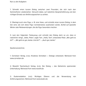 Dialoge schreiben: Figurenrede lebendig und korrekt gestalten – Unterrichtsmaterial Deutsch SEK I
