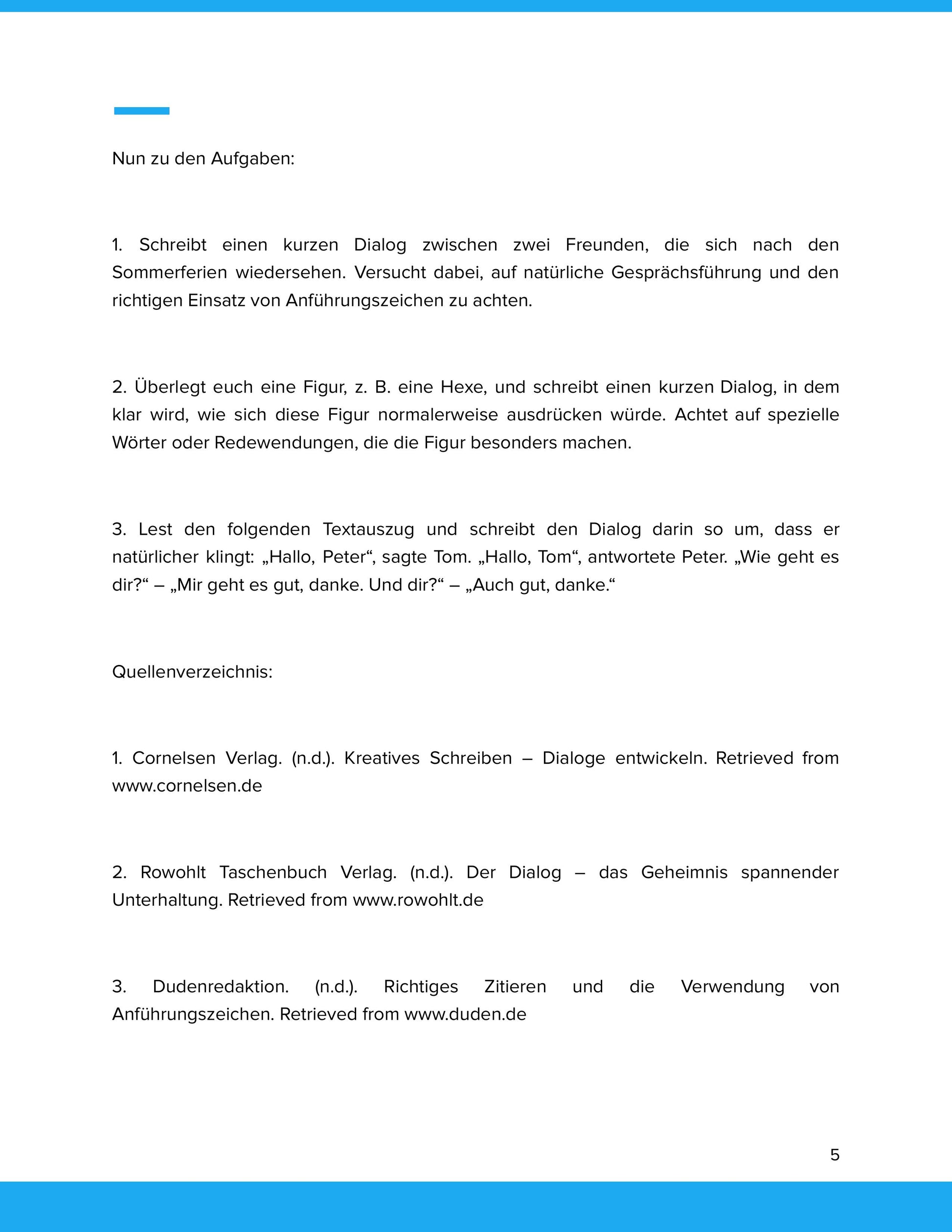 Dialoge schreiben: Figurenrede lebendig und korrekt gestalten – Unterrichtsmaterial Deutsch SEK I