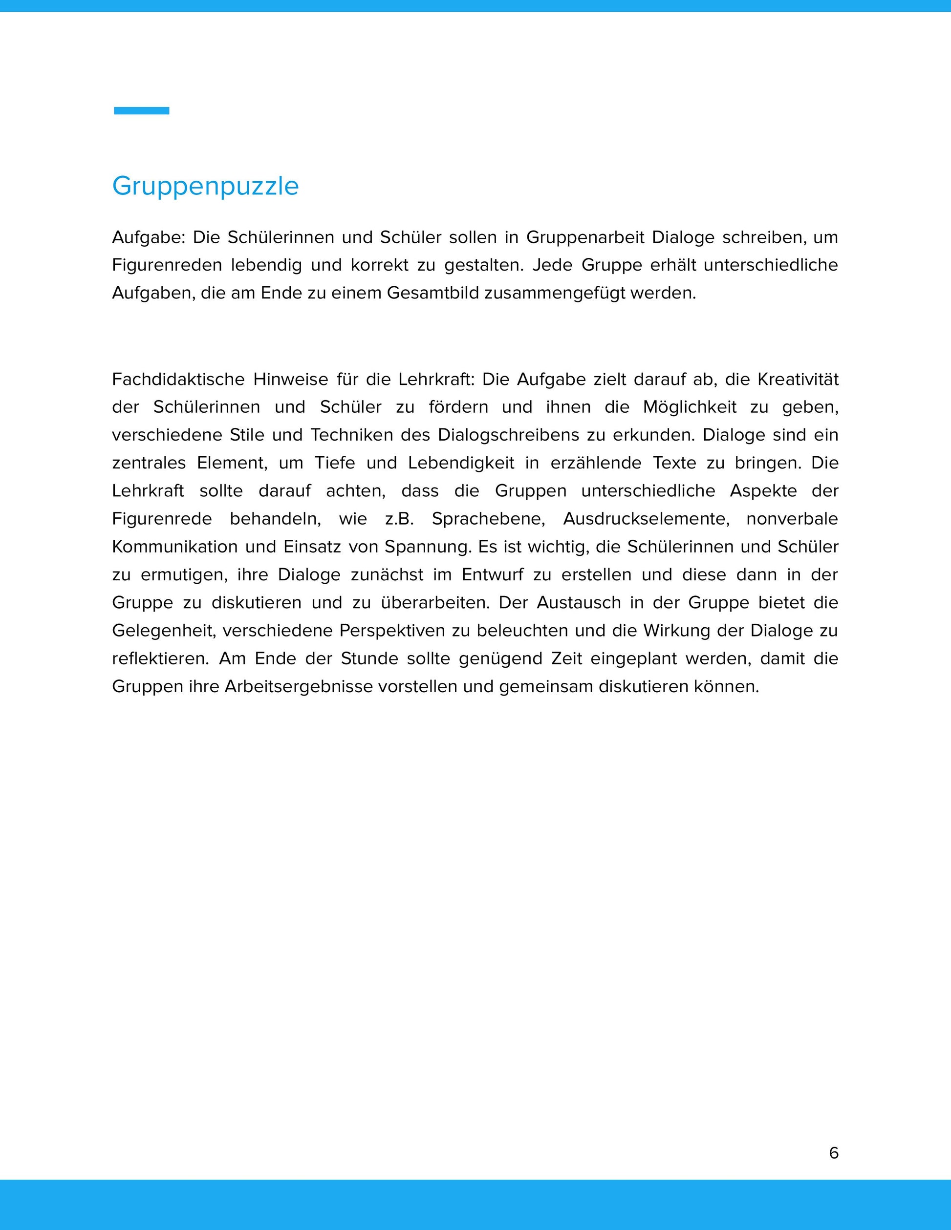 Dialoge schreiben: Figurenrede lebendig und korrekt gestalten – Unterrichtsmaterial Deutsch SEK I