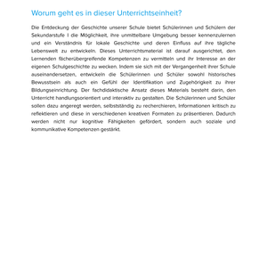 Unterrichtsmaterial „Die Geschichte unserer Schule entdecken“ - Geschichte SEK I