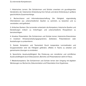 Unterrichtsmaterial „Die Geschichte unserer Schule entdecken“ - Geschichte SEK I