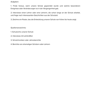 Unterrichtsmaterial „Die Geschichte unserer Schule entdecken“ - Geschichte SEK I