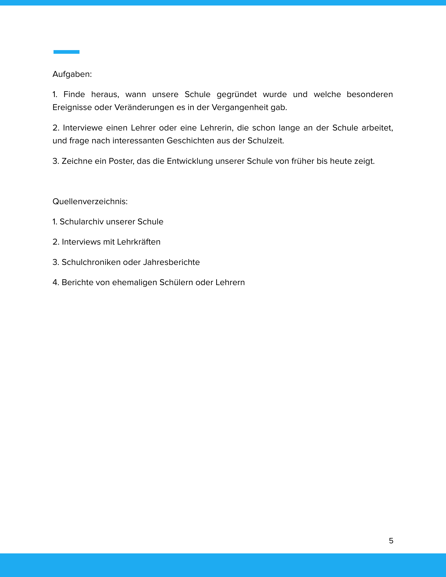 Unterrichtsmaterial „Die Geschichte unserer Schule entdecken“ - Geschichte SEK I