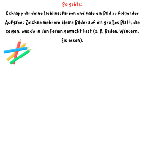 Wir malen Urlaub – Was habe ich in den Sommerferien gemacht?