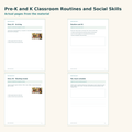 Pre-K and K Classroom Routines and Social Skills – Alltagsroutinen auf Englisch – Materialvorschau mit Beispielseiten
