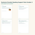 Dyslexia-Friendly Reading Support Pack – Barrierearme Leseförderung auf Englisch – Materialvorschau mit Beispielseiten