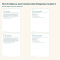 Text Evidence and Constructed Response Grade 5 – Mit Textbelegen antworten auf Englisch – Materialvorschau mit Beispielseiten