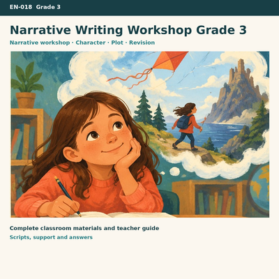 Narrative Writing Workshop Grade 3 – Geschichten schreiben auf Englisch | Bilingual Englisch Klasse 3