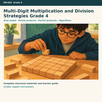 Multi-Digit Multiplication and Division Strategies – Schriftlich rechnen auf Englisch | Bilingual Mathematik Klasse 4