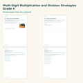 Multi-Digit Multiplication and Division Strategies – Schriftlich rechnen auf Englisch – Materialvorschau mit Beispielseiten