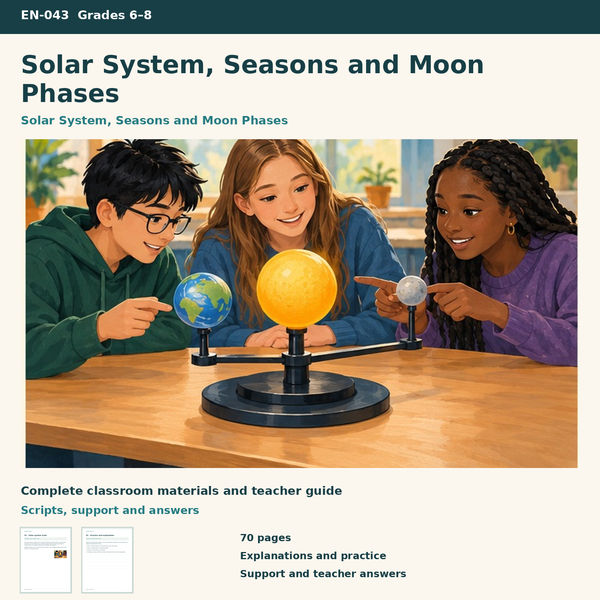 Sparpaket Naturwissenschaften auf Englisch Klasse 6–8: Earth and Space, Plate Tectonics, Genetics, Engineering Design – 4 Reihen