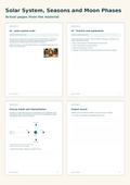 Earth and Space: Solar System, Seasons and Moon Phases – Sonnensystem und Mondphasen auf Englisch – Materialvorschau mit Beispielseiten