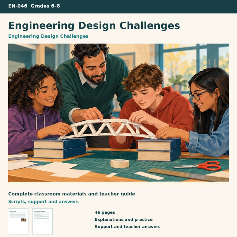 Engineering Design Challenges – technische Konstruktionsaufgaben auf Englisch – Titelbild
