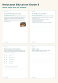 Holocaust Education Grade 8 – Holocaust-Unterricht mit Quellenarbeit auf Englisch – Materialvorschau mit Beispielseiten