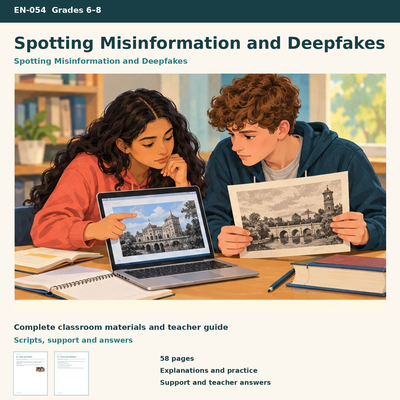 Spotting Misinformation and Deepfakes – Desinformation und Deepfakes erkennen auf Englisch | Bilingual Medienbildung Klasse 6–8