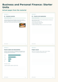 Business and Personal Finance: Starter Units – Wirtschaft und Finanzen mit zwölf Fallstudien auf Englisch – Materialvorschau mit Beispielseiten