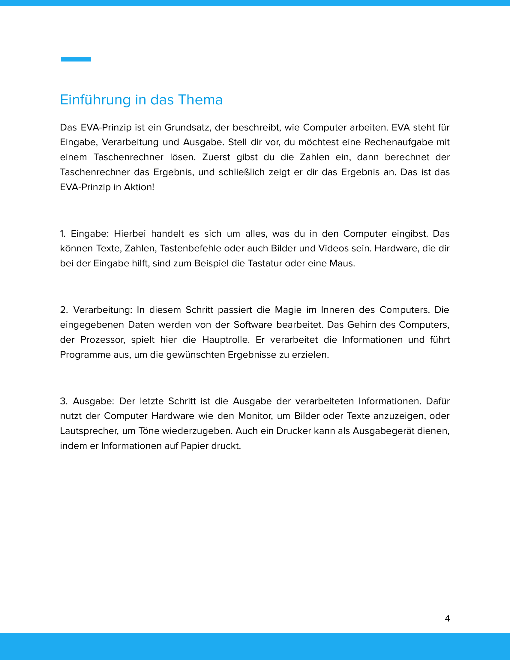 Unterrichtsmaterial „EVA-Prinzip – Hardware und Software“ (Sek I)