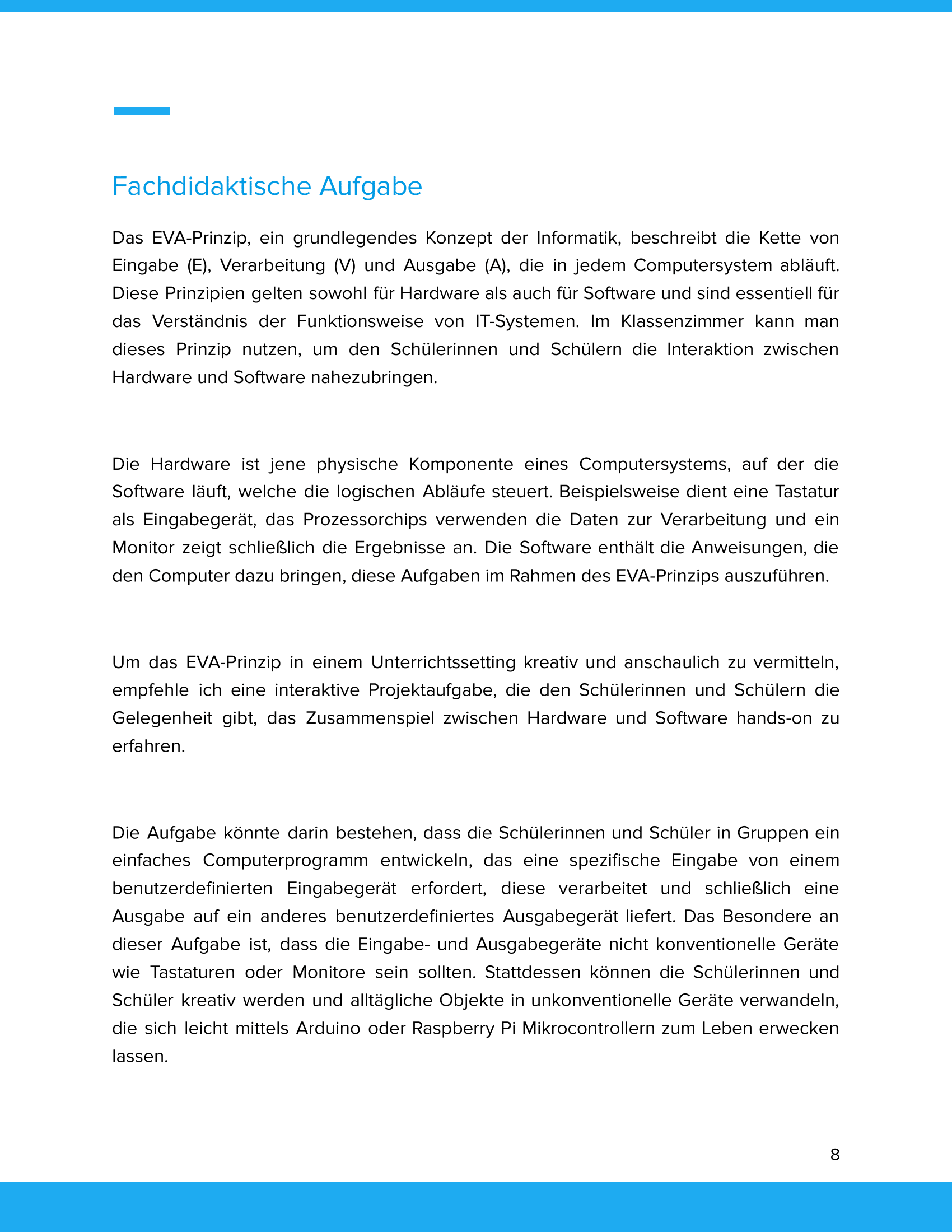 Unterrichtsmaterial „EVA-Prinzip – Hardware und Software“ (Sek I)