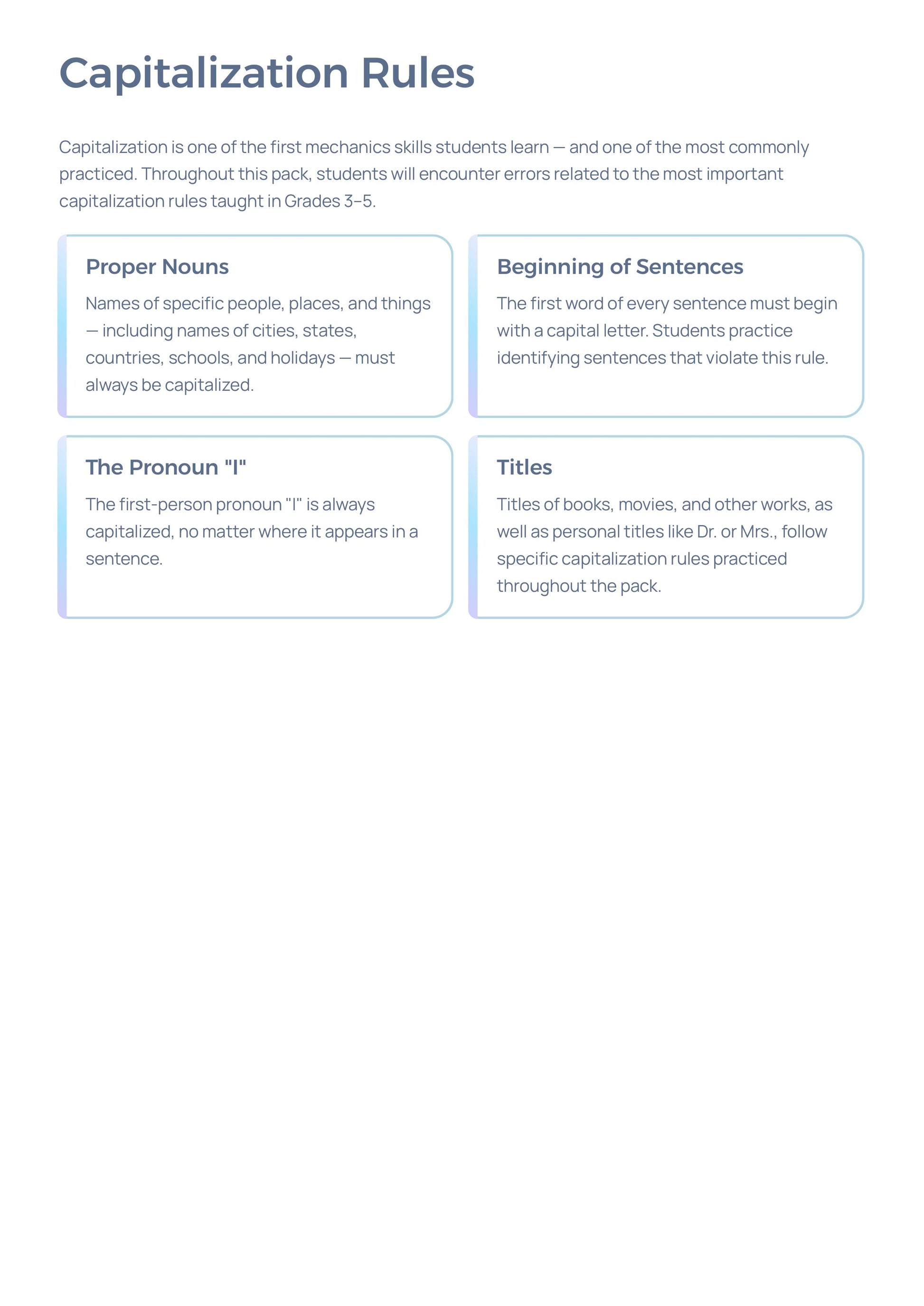 Editing Practice Passages Grades 2-4 | Grammar, Punctuation & Capitalization Activities
