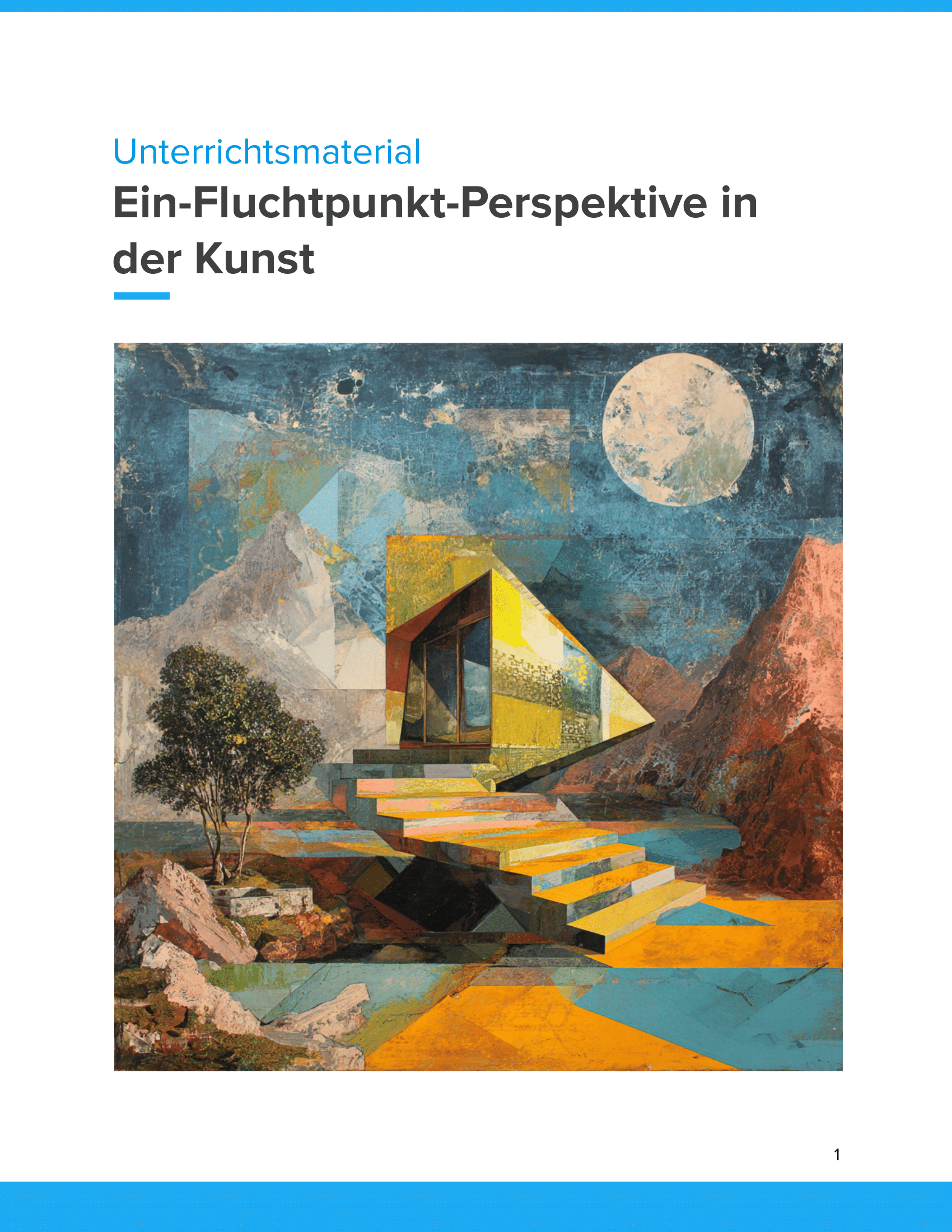 Unterrichtsmaterial „Ein-Fluchtpunkt-Perspektive in der Kunst“ - Kunst SEK I