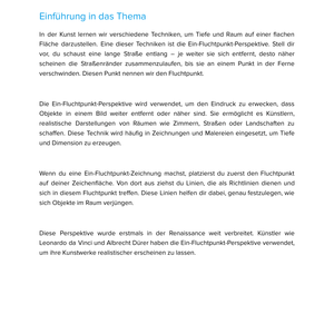 Unterrichtsmaterial „Ein-Fluchtpunkt-Perspektive in der Kunst“ - Kunst SEK I