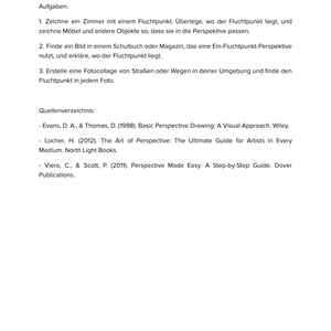 Unterrichtsmaterial „Ein-Fluchtpunkt-Perspektive in der Kunst“ - Kunst SEK I