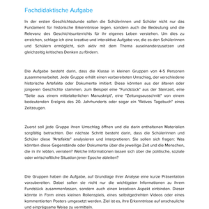 Einführung Geschichte – Die erste Geschichtsstunde Unterrichtsmaterial Geschichte SEK I