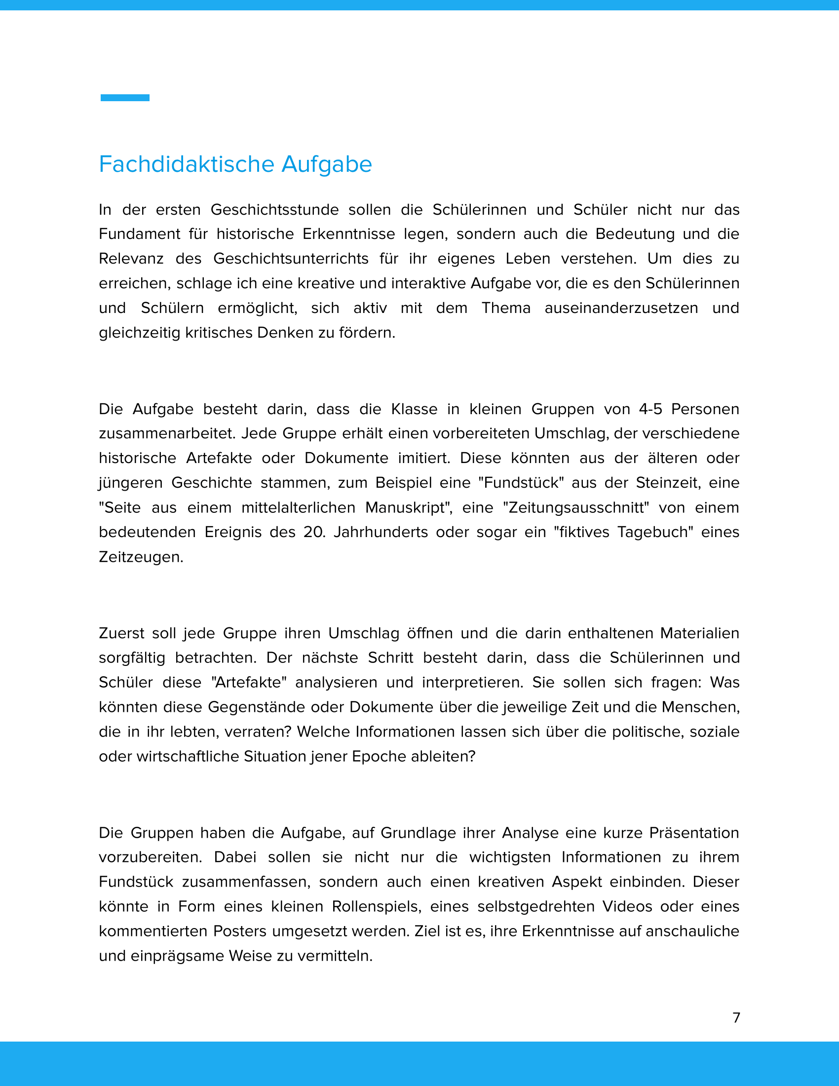 Einführung Geschichte – Die erste Geschichtsstunde Unterrichtsmaterial Geschichte SEK I