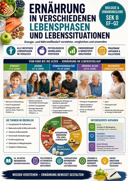 Ernährung in verschiedenen Lebensphasen und Lebenssituationen