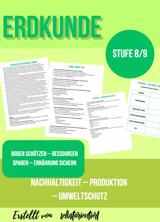 Nachhaltige Landwirtschaft – Ernährung & Umwelt global (Kl. 8/9)