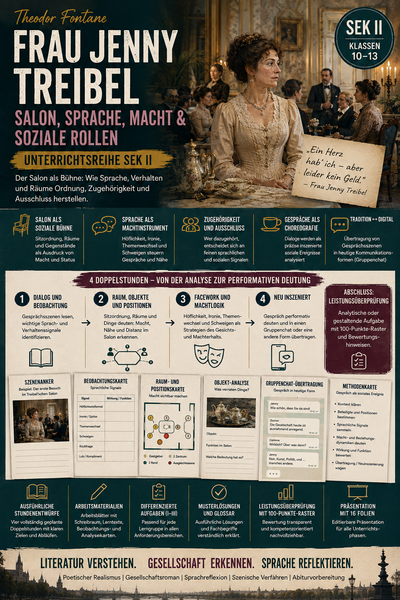 Frau Jenny Treibel: Der Salon als soziale Bühne – Unterrichtsreihe Deutsch Sek II