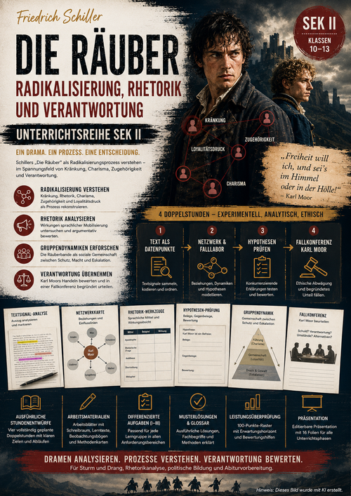 Die Räuber: Radikalisierung im Netzwerk – Unterrichtsreihe Deutsch Sek II