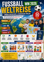 Fußball und Weltreise Unterrichtsmaterial für Klasse 5 bis 9 zu Erdkunde, Kunst, Musik, visueller Wirkung, Farbgestaltung, Symbolen, Sounddesign und Medienkompetenz
