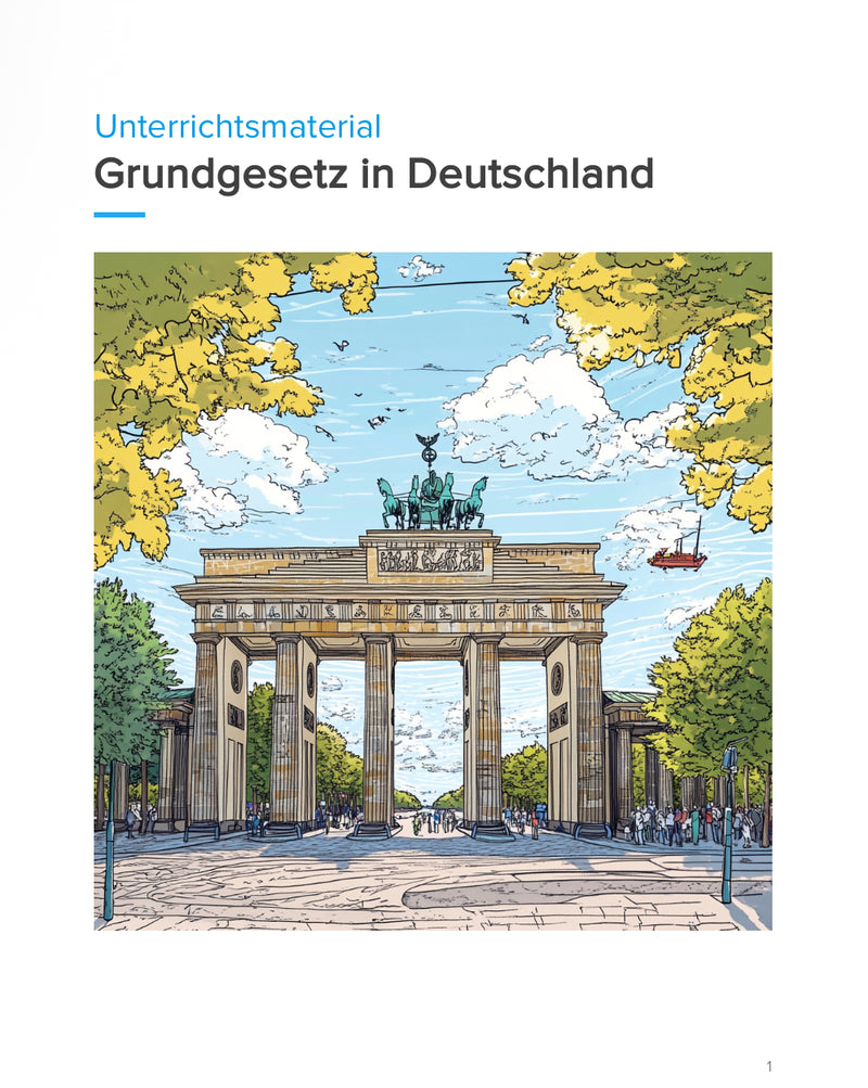 Das Grundgesetz in Deutschland – Entstehung, Inhalte & Bedeutung (SEK I, Klasse 5 bis 9)