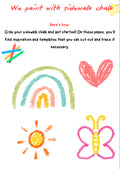 We Paint with Street Chalk – Outdoor Art Worksheet for Grades K–4