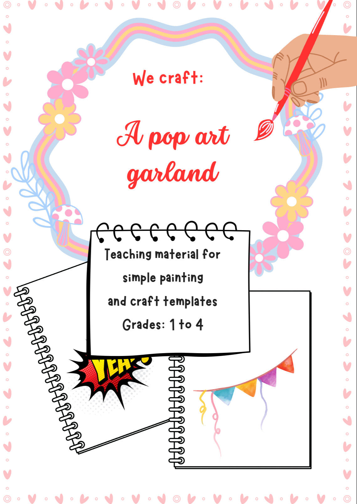 We Craft a Pop Art Garland – Printable Art Activity for Grades K–4