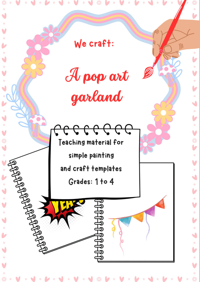 We Craft a Pop Art Garland – Printable Art Activity for Grades K–4