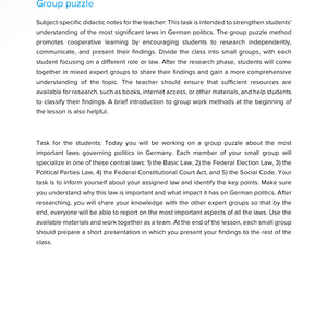 Germany’s Key Political Laws – Workbook on Democracy, Rights & Government | Grades 5–9