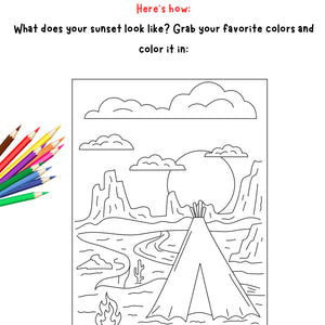 We Craft a Sunset – Printable Art Project for Grades K–4
