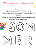 We Craft a Pop Art Garland – Printable Art Activity for Grades K–4