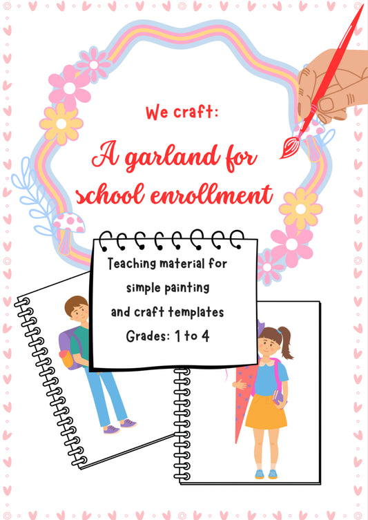 We Craft a Garland for School Enrollment – Printable K–4 Activity